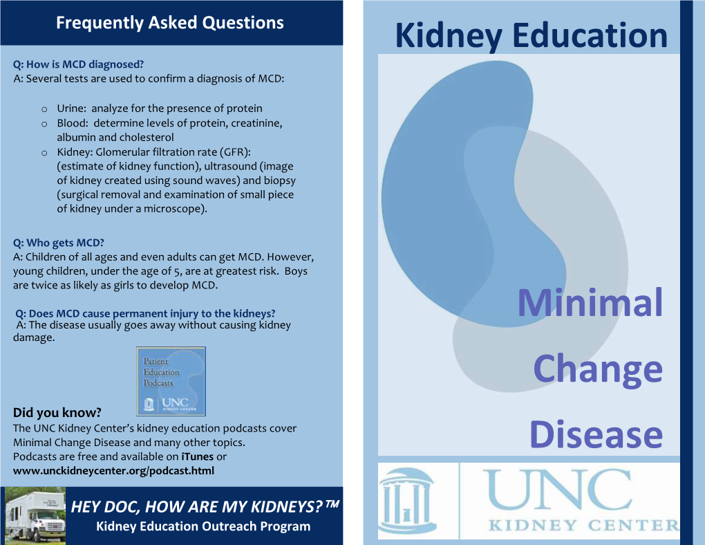 Minimal Change Disease and Many Other Topics