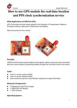 How to Use GPS Module for Real-Time Location and PPS Clock