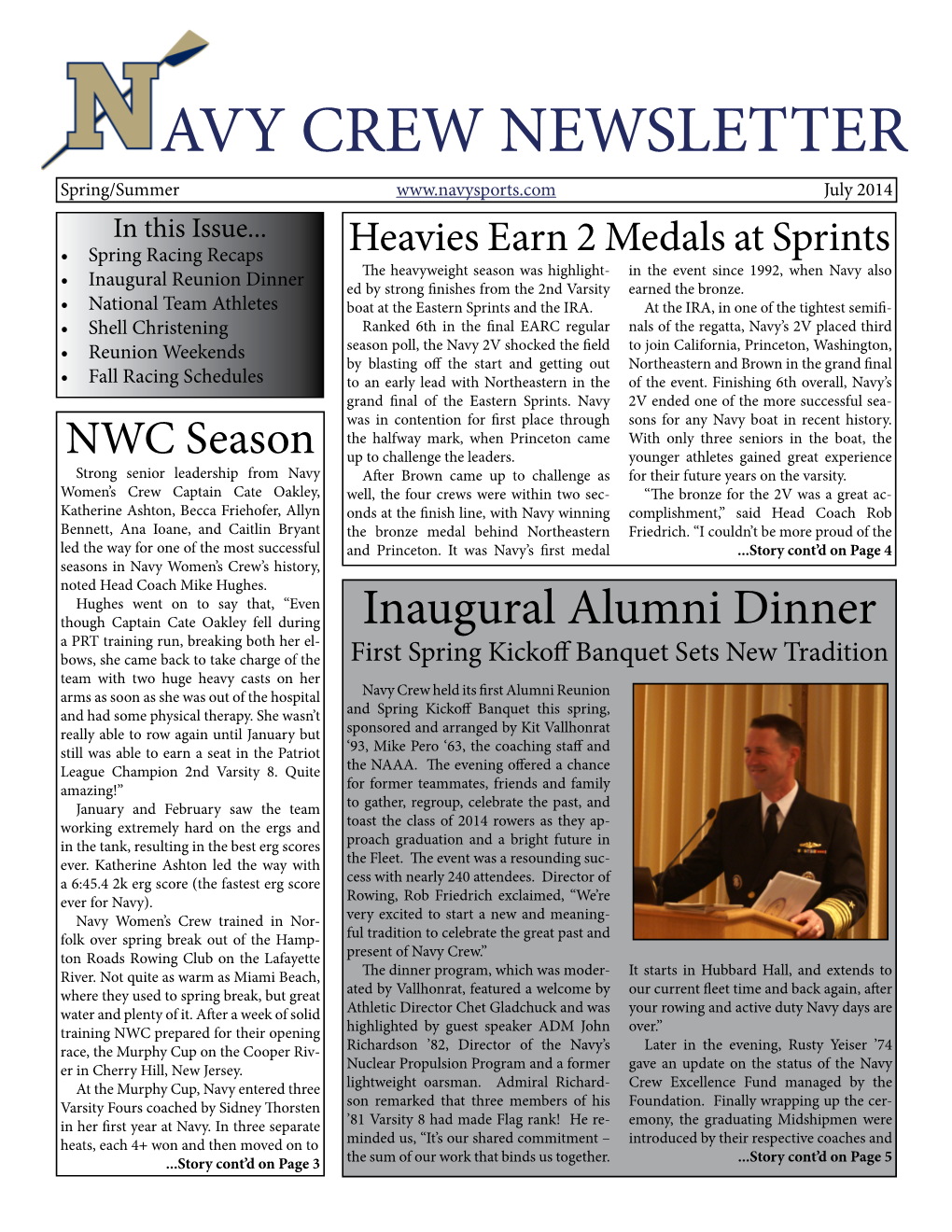 Navy Crew Newsletter Page 2 Women’S Story Cont’D