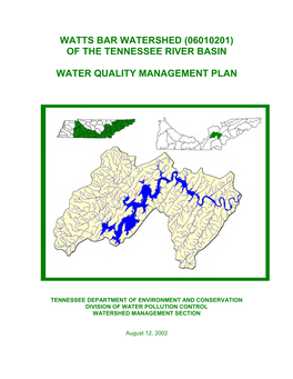 Watts Bar Watershed (06010201) of the Tennessee River Basin Water Quality
