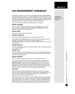 Cgi Environment Variables