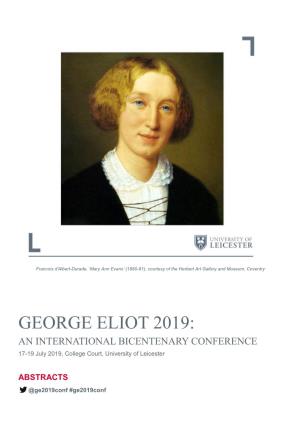 George Eliot 2019 Paper Abstracts