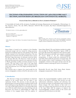 Tectono-Stratigraphic Evolution of Lapa Field Pre-Salt Section, Santos Basin (Se Brazilian Continental Margin)
