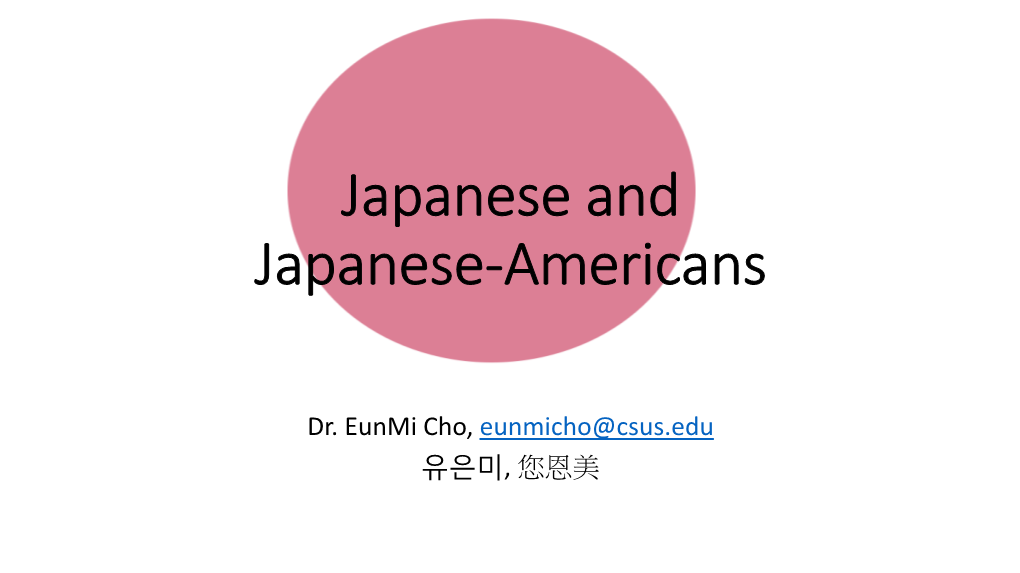 Japenese and Japanese-Americans