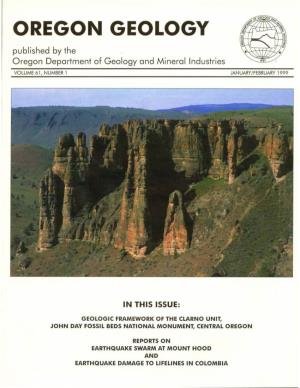 Geologic Framework of the Clarno Unit, John Day Fossil Beds National Monument, Central Oregon
