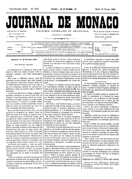 Bureaux Rue De Lor , 14 Mardi 12 Février 1884