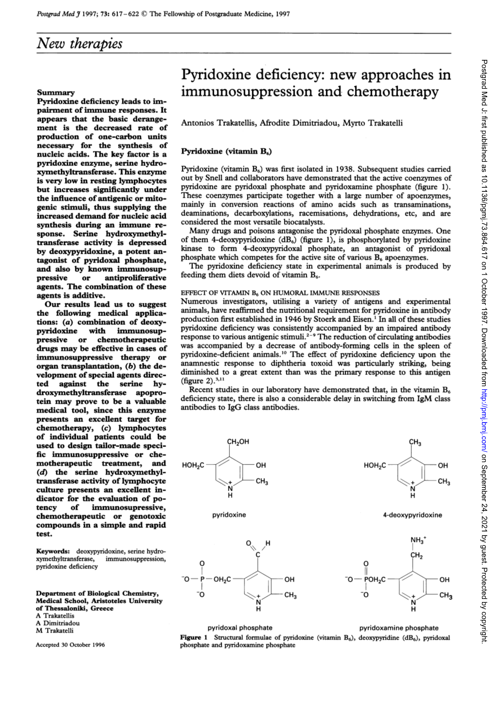 New Therapies Immunosuppression and Chemotherapy