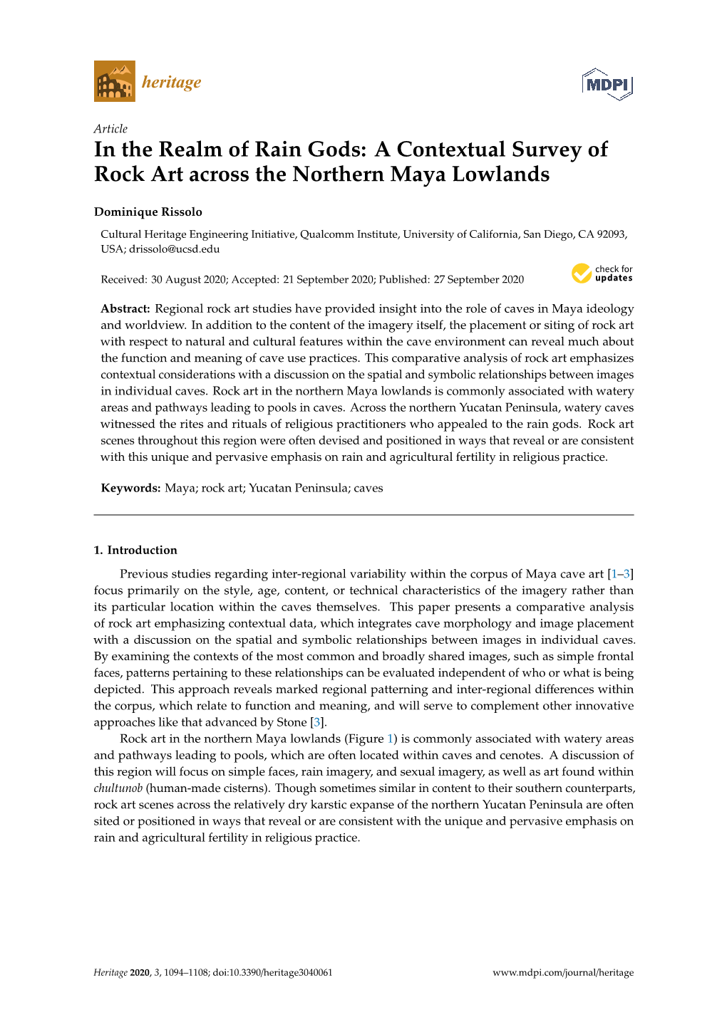 A Contextual Survey of Rock Art Across the Northern Maya Lowlands