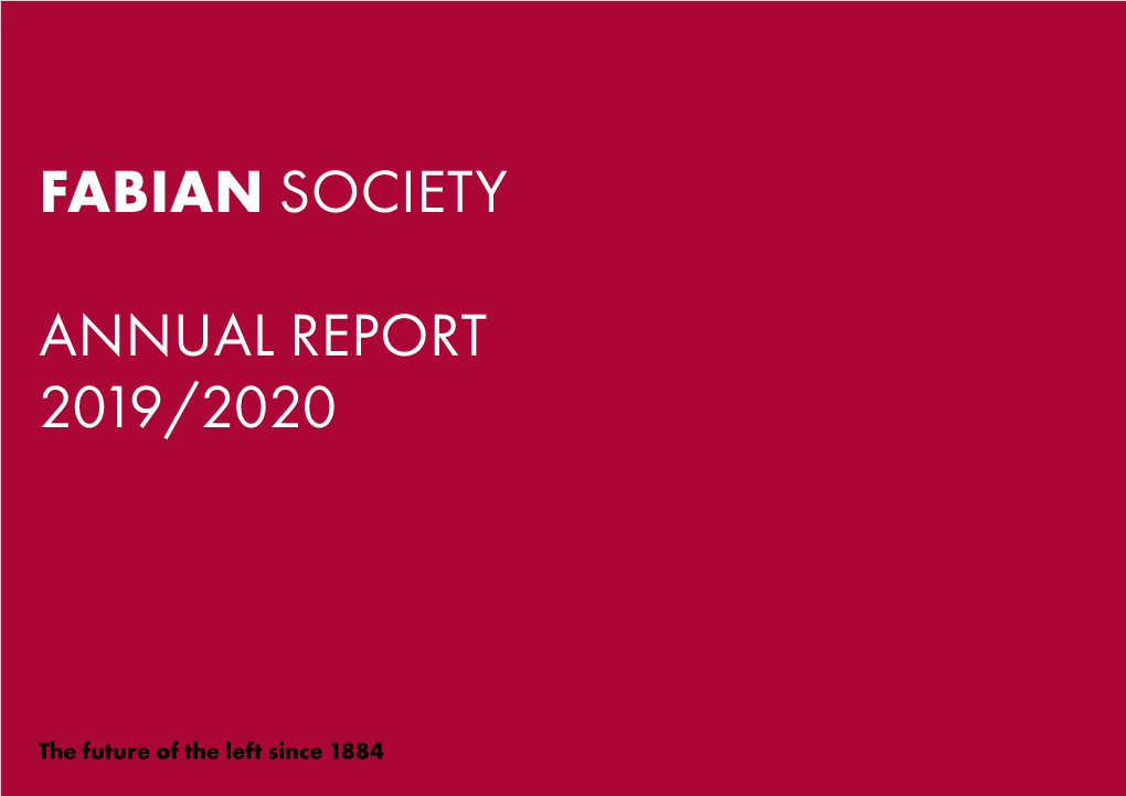 Fabian Society Annual Report 2019/2020