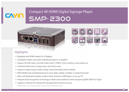 Compact 4K HDMI Digital Signage Player