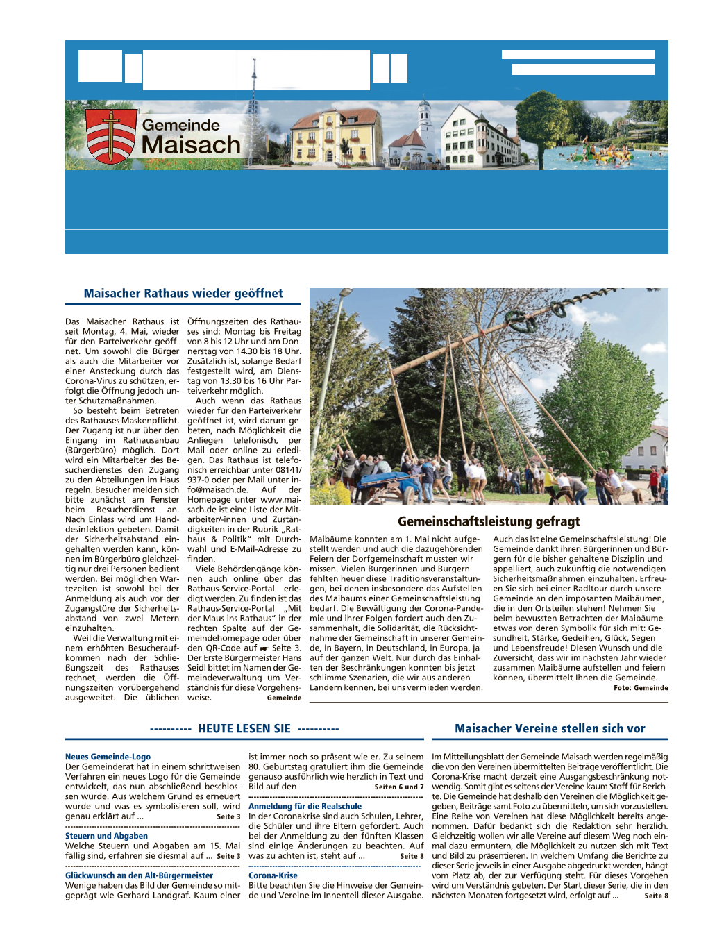 Mitteilungsblatt Mai 2020