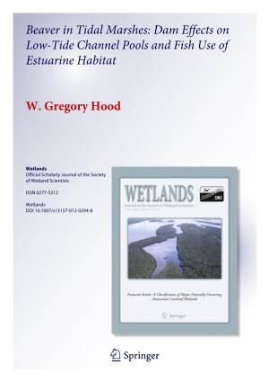 Dam Effects on Low-Tide Channel Pools and Fish Use of Estuarine Habitat