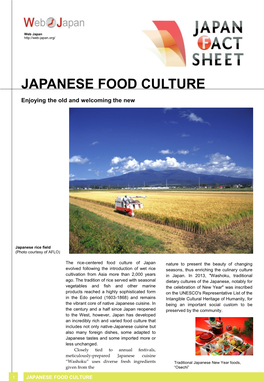 Japanese Food Culture