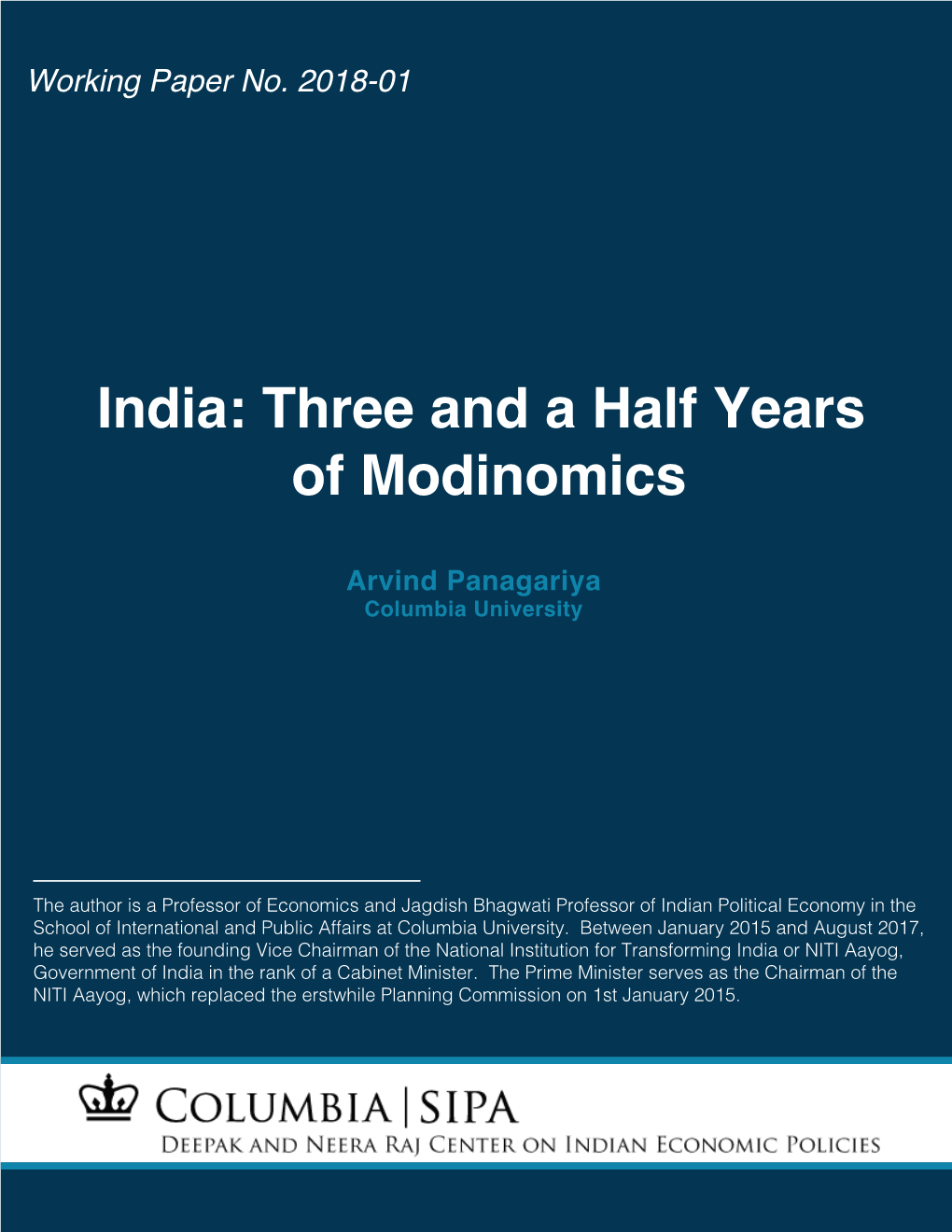 India: Three and a Half Years of Modinomics