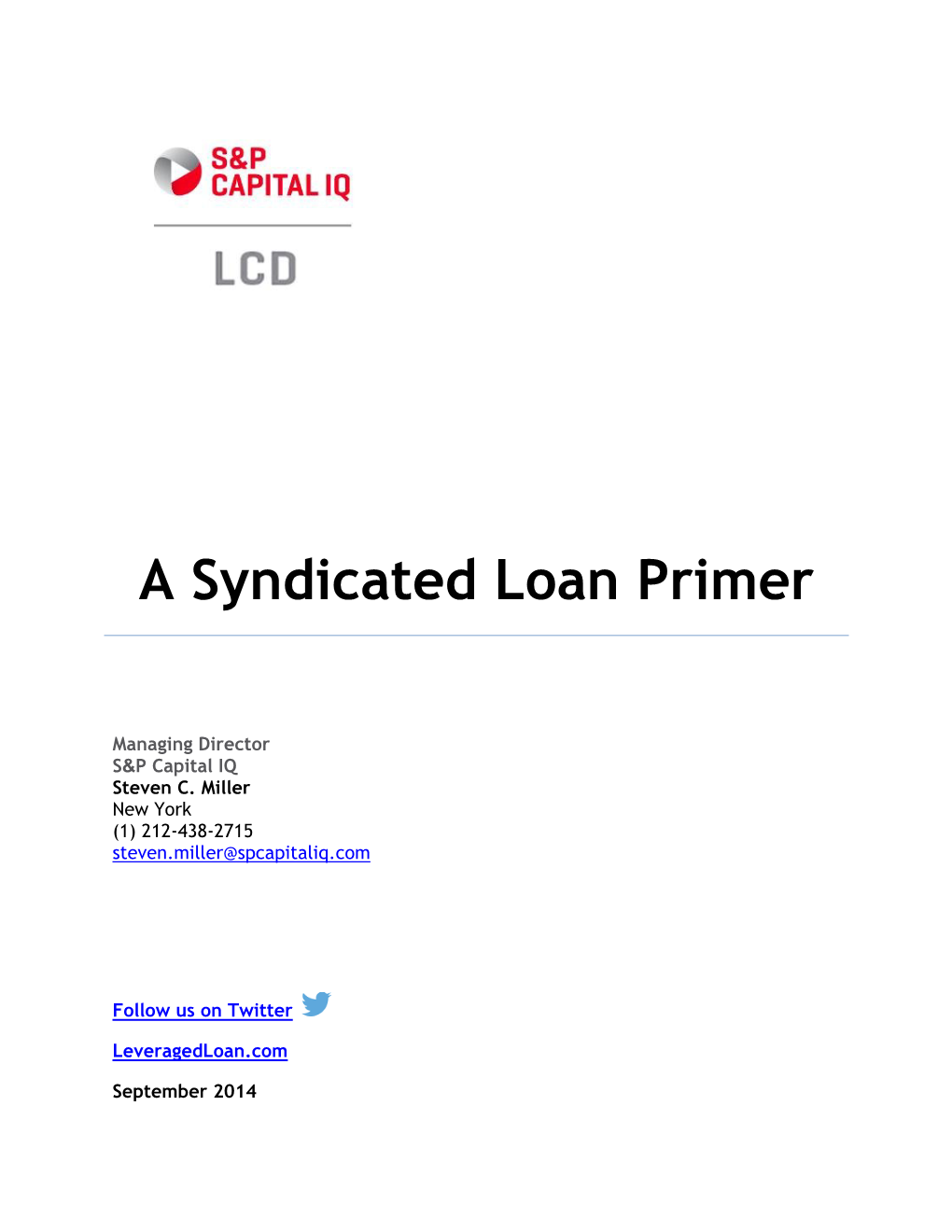 A Syndicated Loan Primer