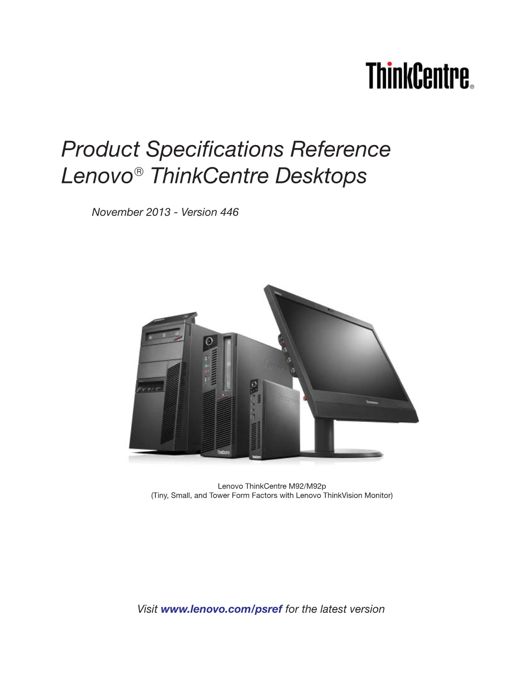 Product Specifications Reference Lenovo Thinkcentre Desktops