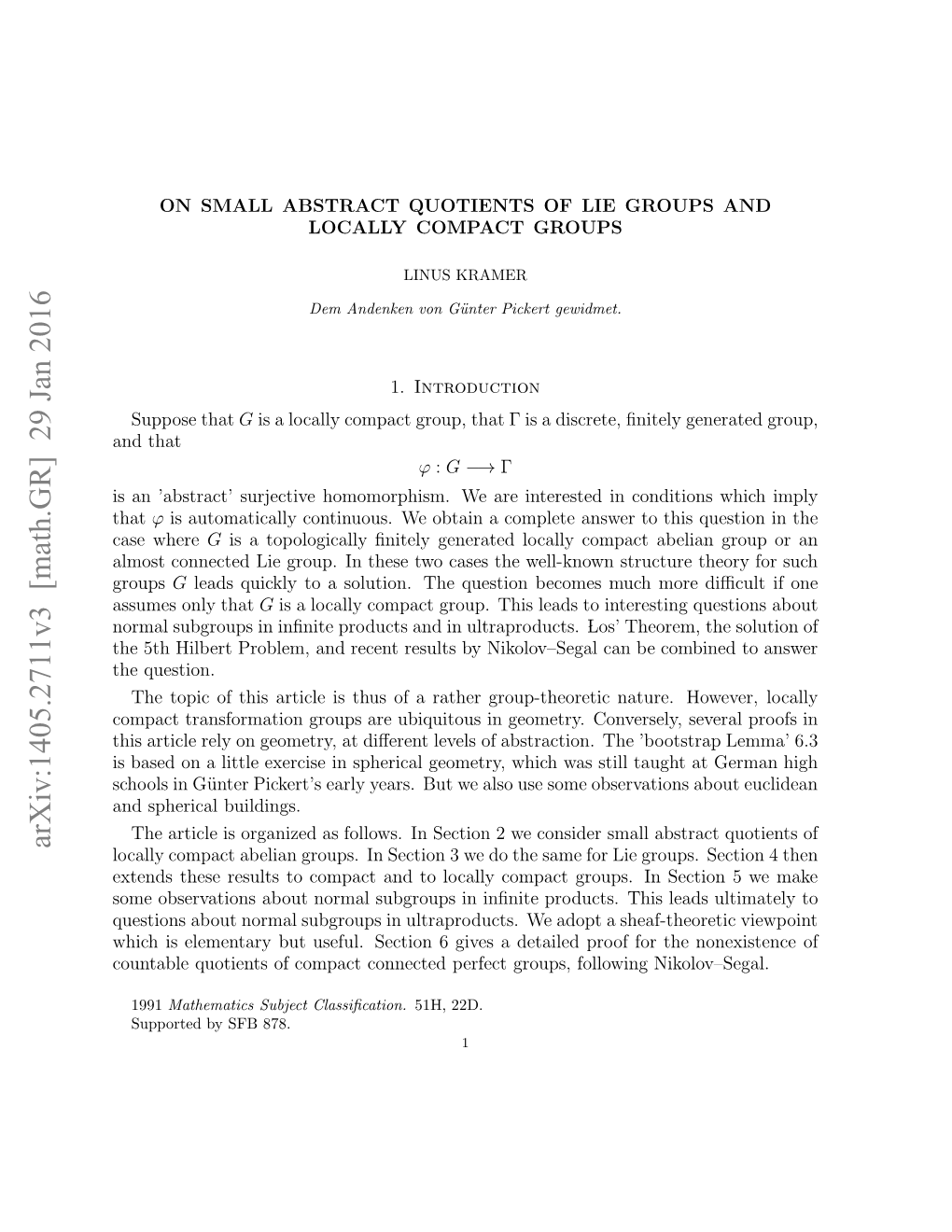 On Small Abstract Quotients of Lie Groups and Locally Compact Groups 3