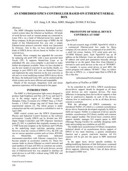 WPPA06 Proceedings of ICALEPCS07, Knoxville, Tennessee, USA