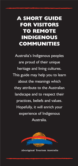 Brochure Produced by Aboriginal Tourism Australia