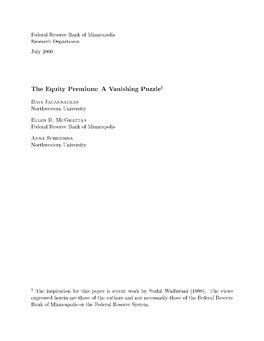 The Equity Premium: a Vanishing Puzzle