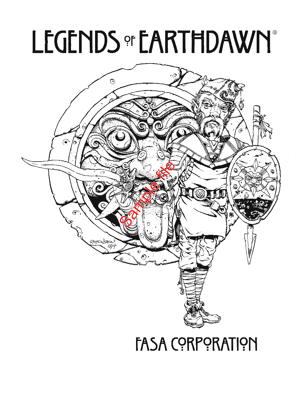 Legends of Earthdawn Volume Onetmare Trademarks of FASA Corporation