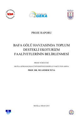 Bafa Gölü Havzasında Toplum Destekli Ekoturizm Faaliyetlerinin