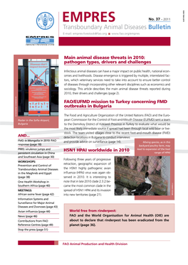 EMPRES Transboundary Animal Diseases Bulletin 37