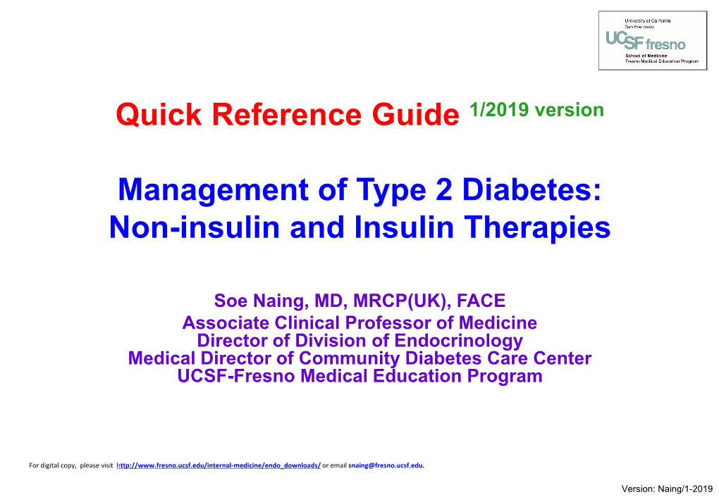 Quick Reference Guide 1/2019 Version Management of Type 2