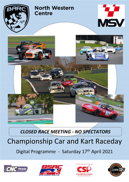 Championship Car and Kart Raceday Digital Programme - Saturday 17Th April 2021