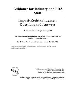 Impact-Resistant Lenses: Questions and Answers