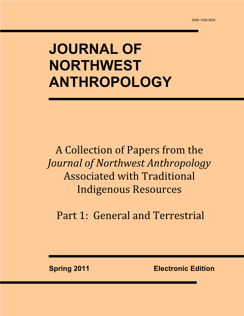 Journal of Northwest Anthropology