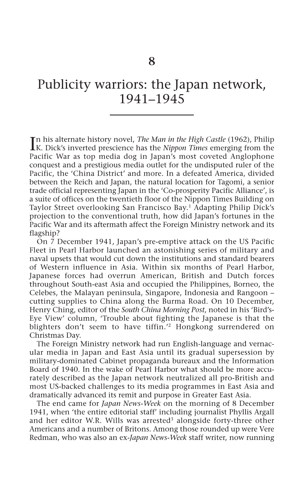 Publicity Warriors: the Japan Network, 1941–1945