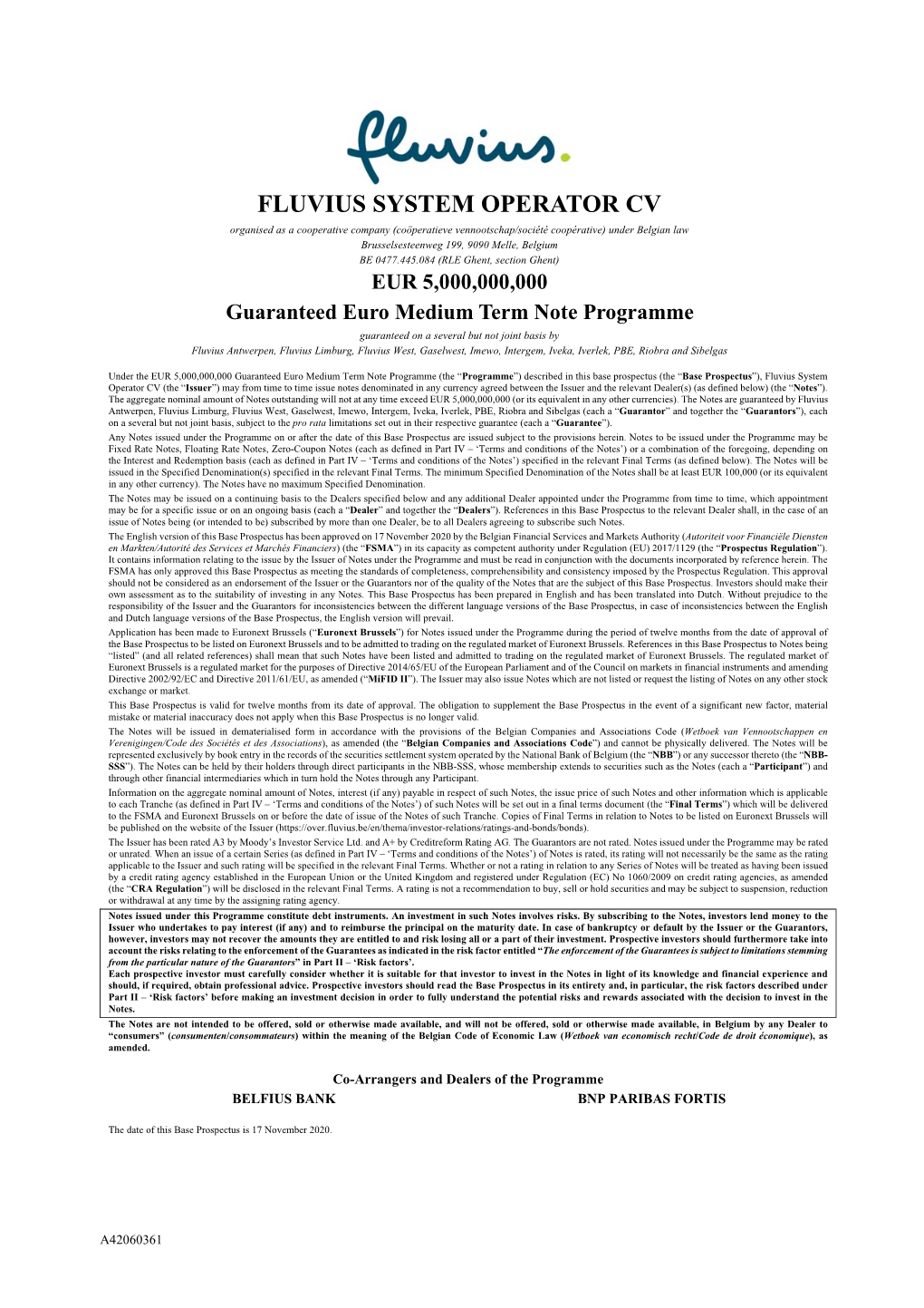 Fluvius System Operator Cv