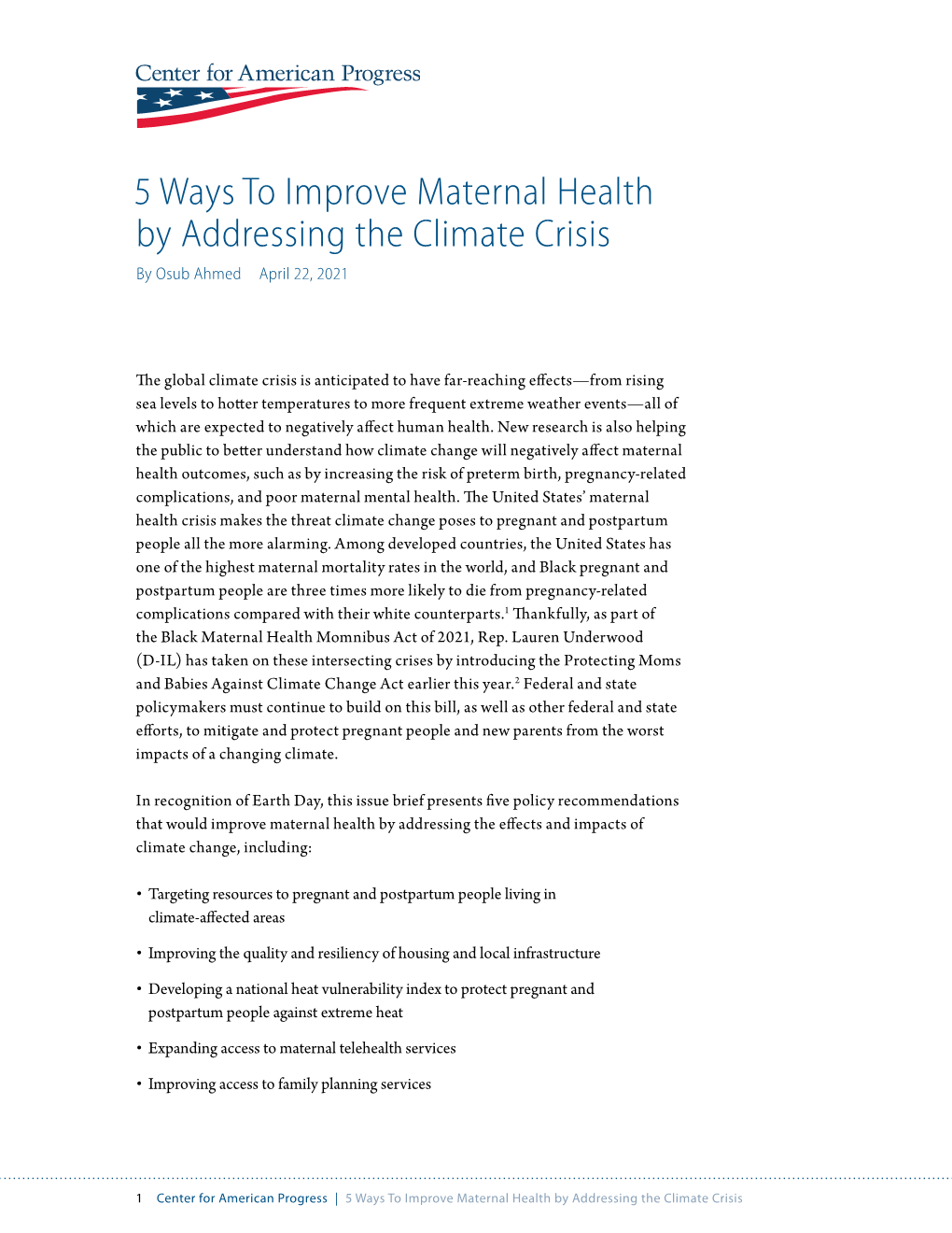 5 Ways to Improve Maternal Health by Addressing the Climate Crisis by Osub Ahmed April 22, 2021