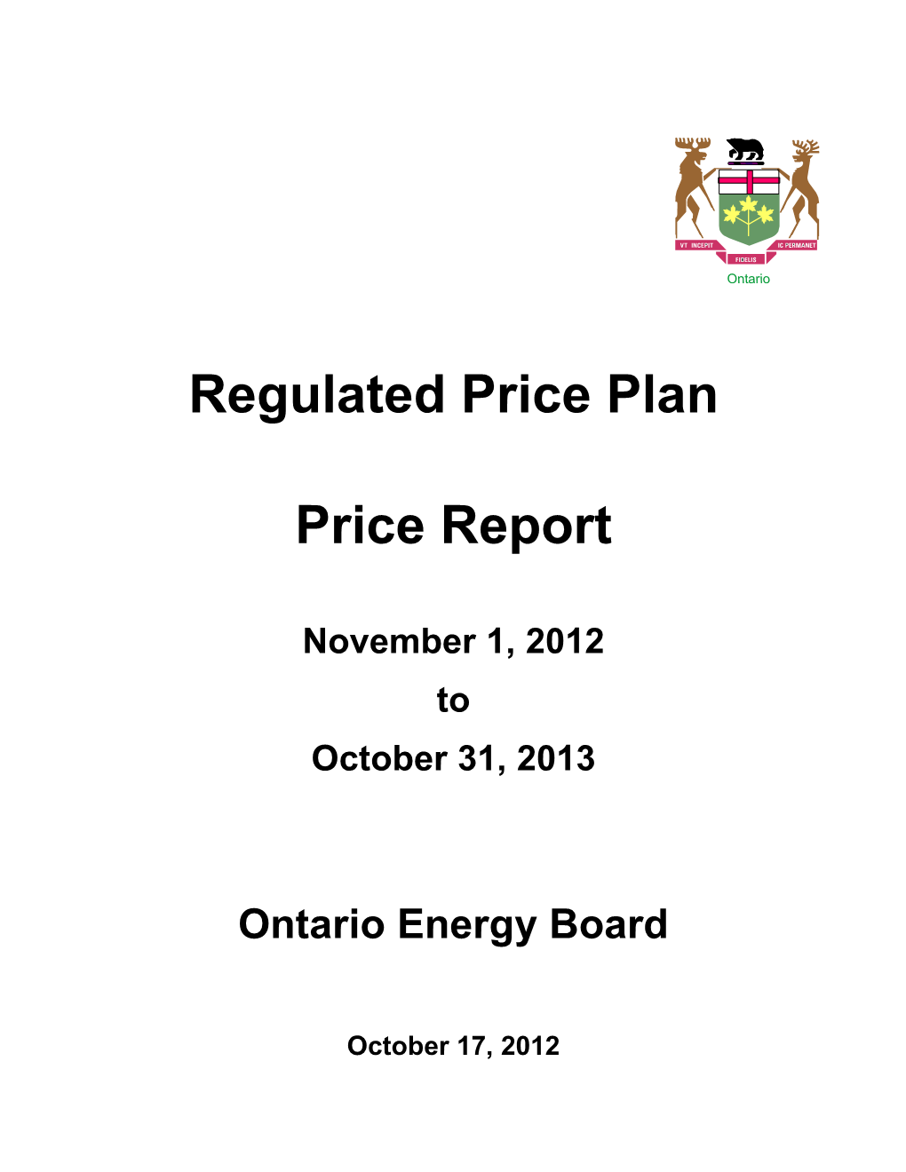 Regulated Price Plan