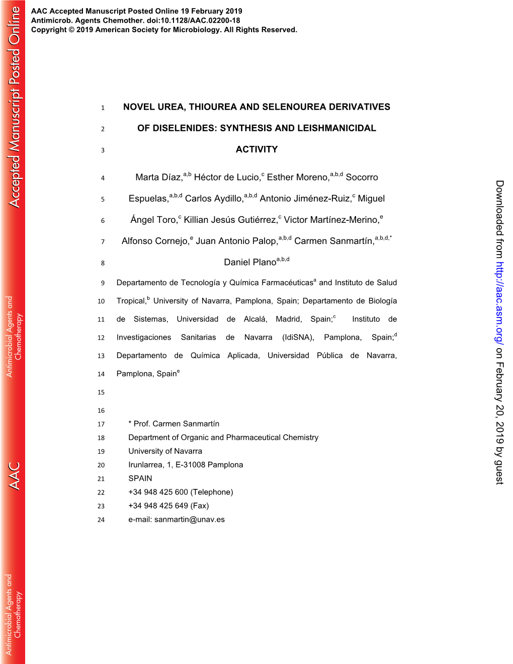 Novel Urea, Thiourea and Selenourea Derivatives of Diselenides: Synthesis and Leishmanicidal Activity