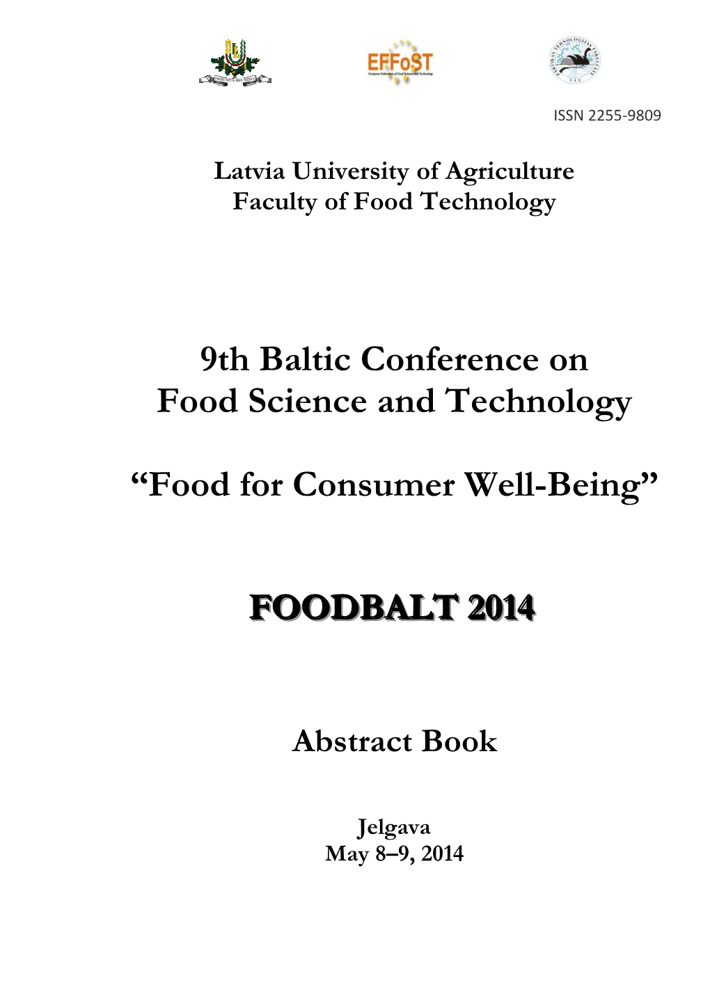 Food for Consumer Well FOODBALT 201 C Conference on Ce and Technology E