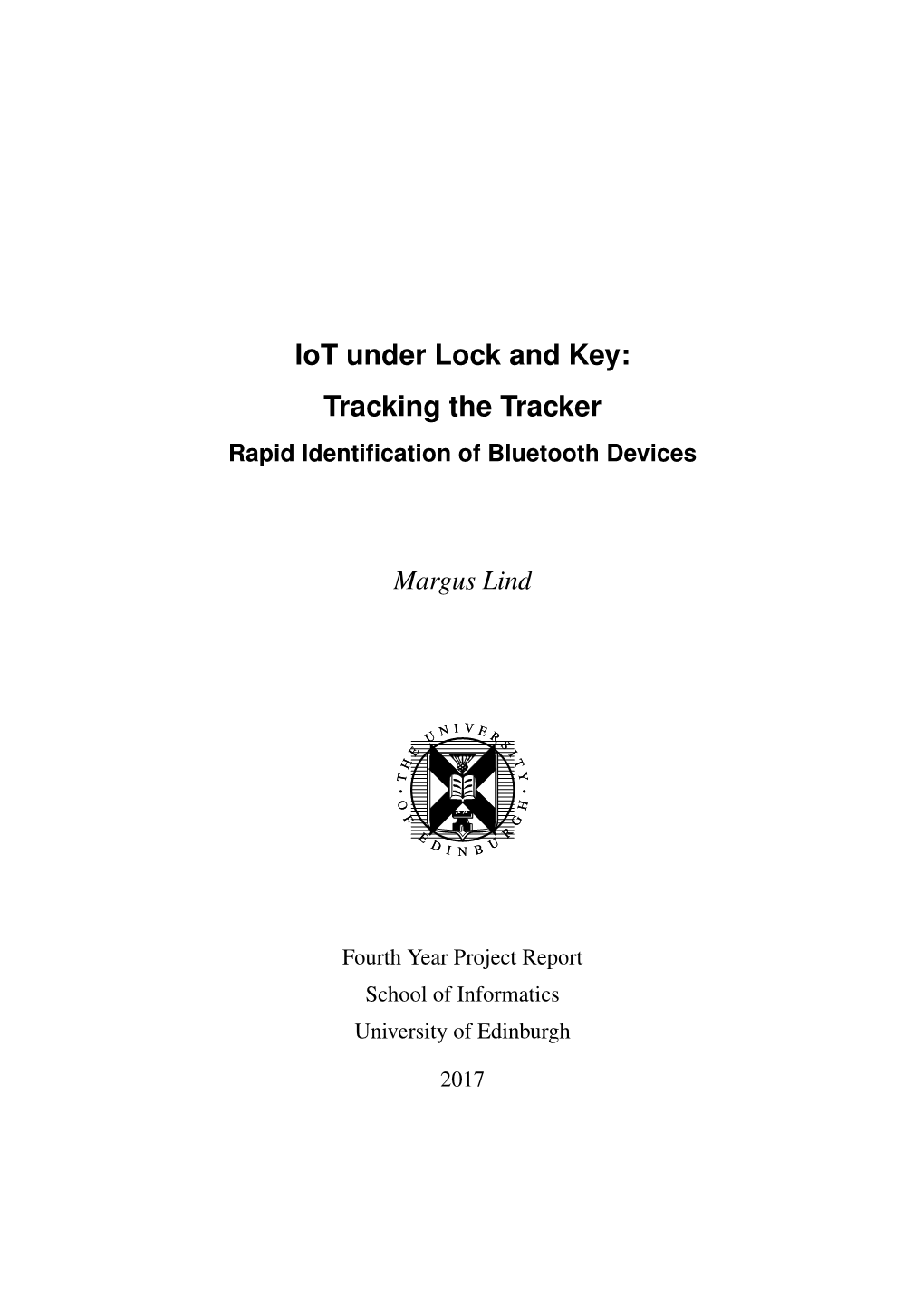 Tracking the Tracker Rapid Identification of Bluetooth Devices