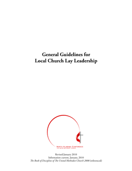 General Guidelines for Local Church Lay Leadership