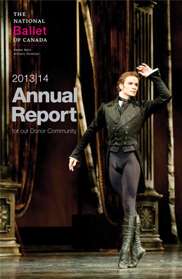 Annual Report for Our Donor Community Table of Contents