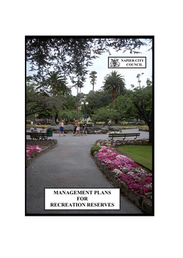 Recreation Reserves Management Plan 2000