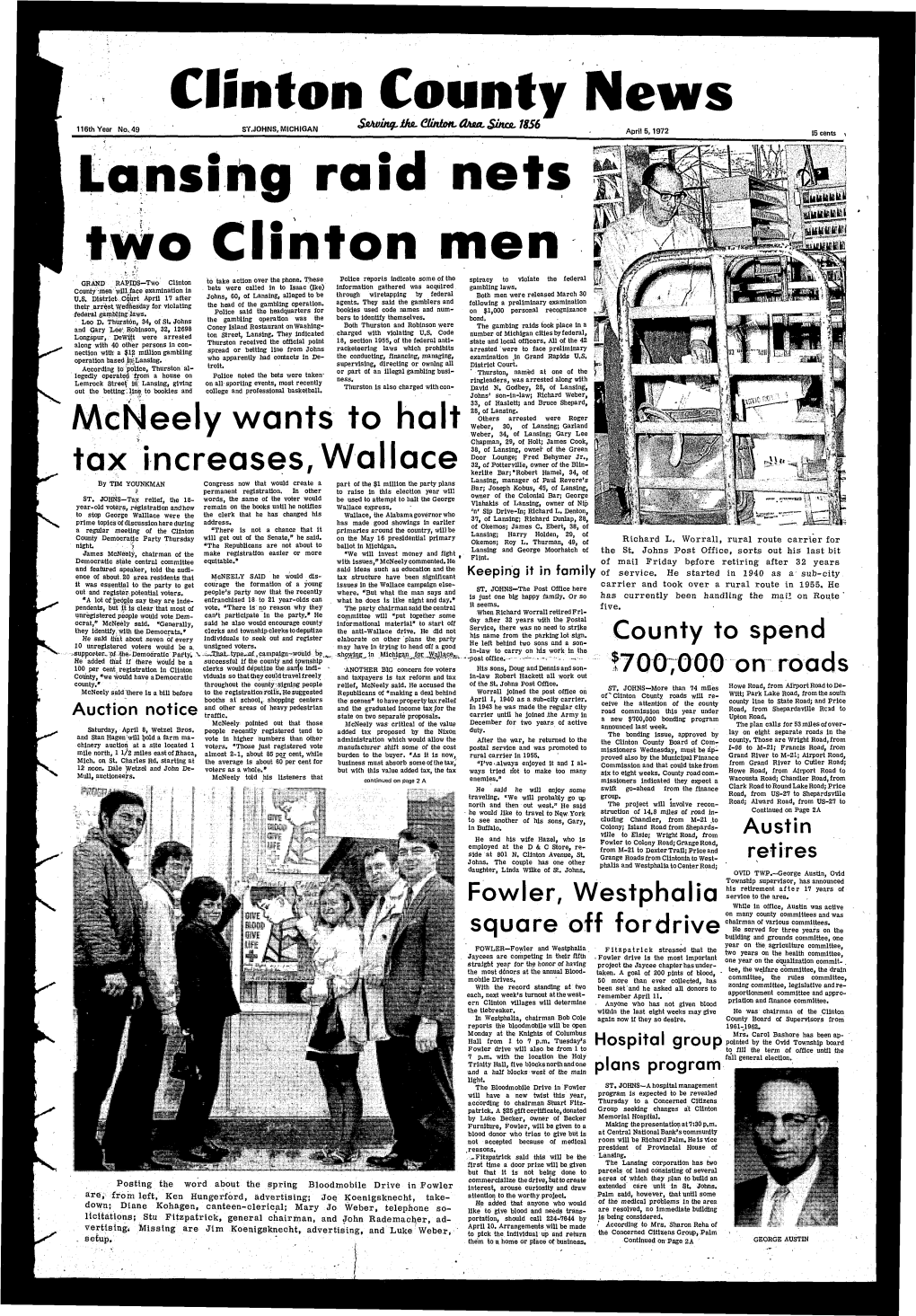 Clinton County News Lansing Raid Nets Two Clinton