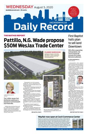 Pattillo, N.G. Wade Propose $50M Wesjax Trade Center