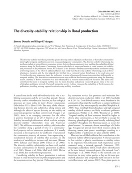 The Diversity–Stability Relationship in Floral Production