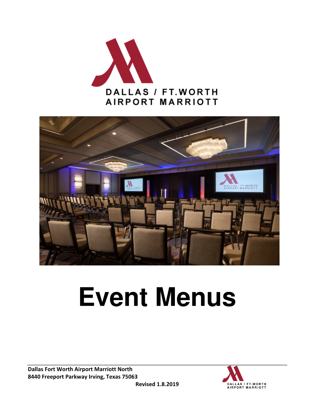 Event Menus 2019