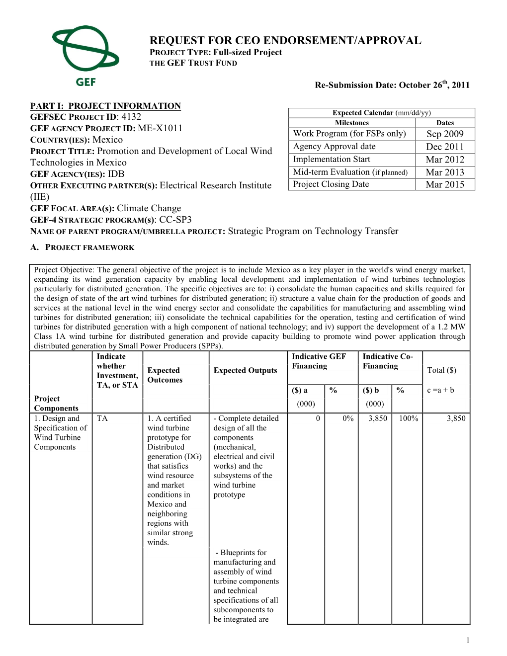 Financing Plan (In Us$)