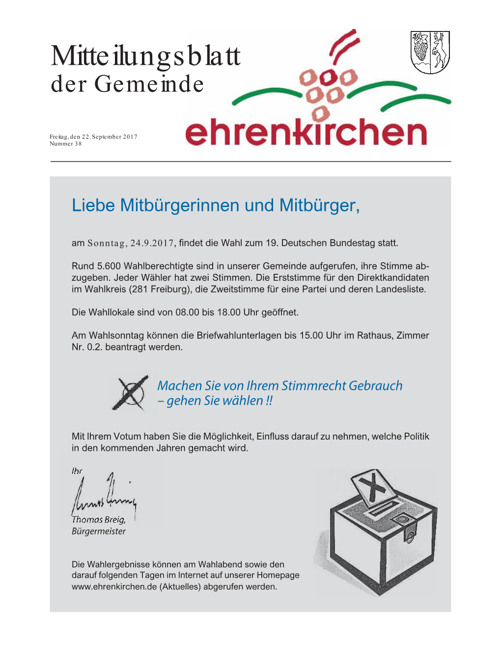 2017KW38 Mitteilungsblätter Ehrenkirchen