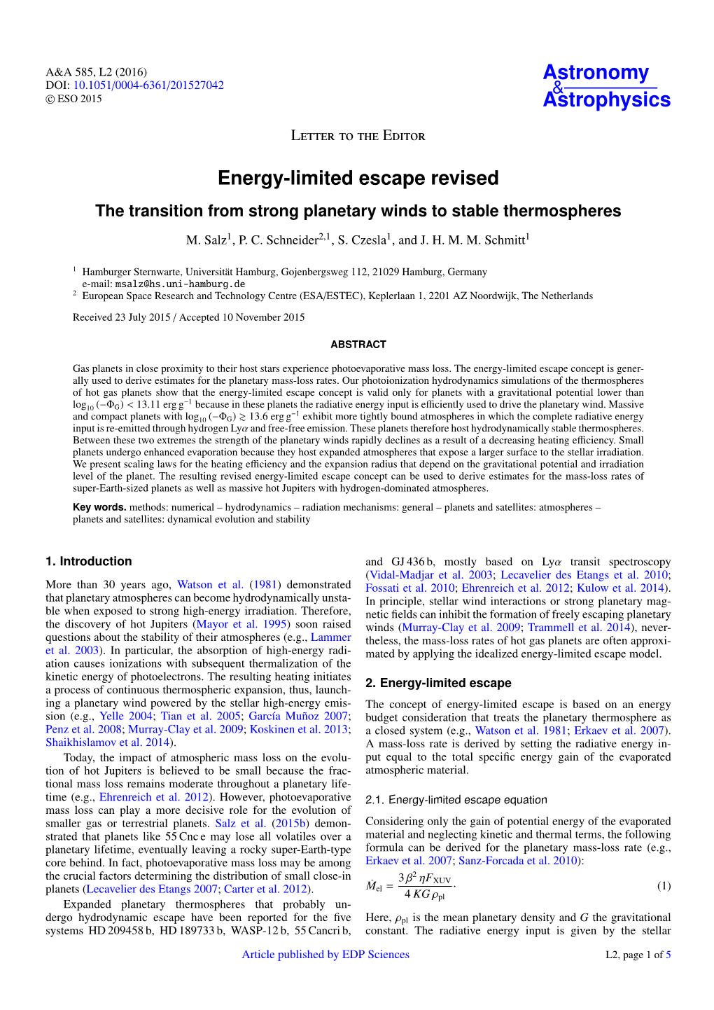 Energy-Limited Escape Revised the Transition from Strong Planetary Winds to Stable Thermospheres