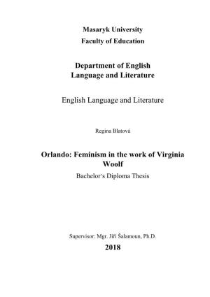 Feminism in the Work of Virginia Woolf 20