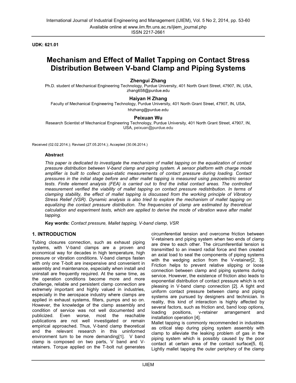 Mechanism and Effect of Mallet Tapping on Contact Stress Distribution Between V-Band Clamp and Piping Systems
